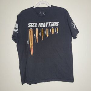 Grunt Style Men Xl Black Size Matters Bullet Shirt Short Sleeve Shirt